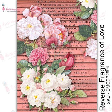 Dress My Craft Transfer Me Sheet A4-Reverse Fragrance Of Love