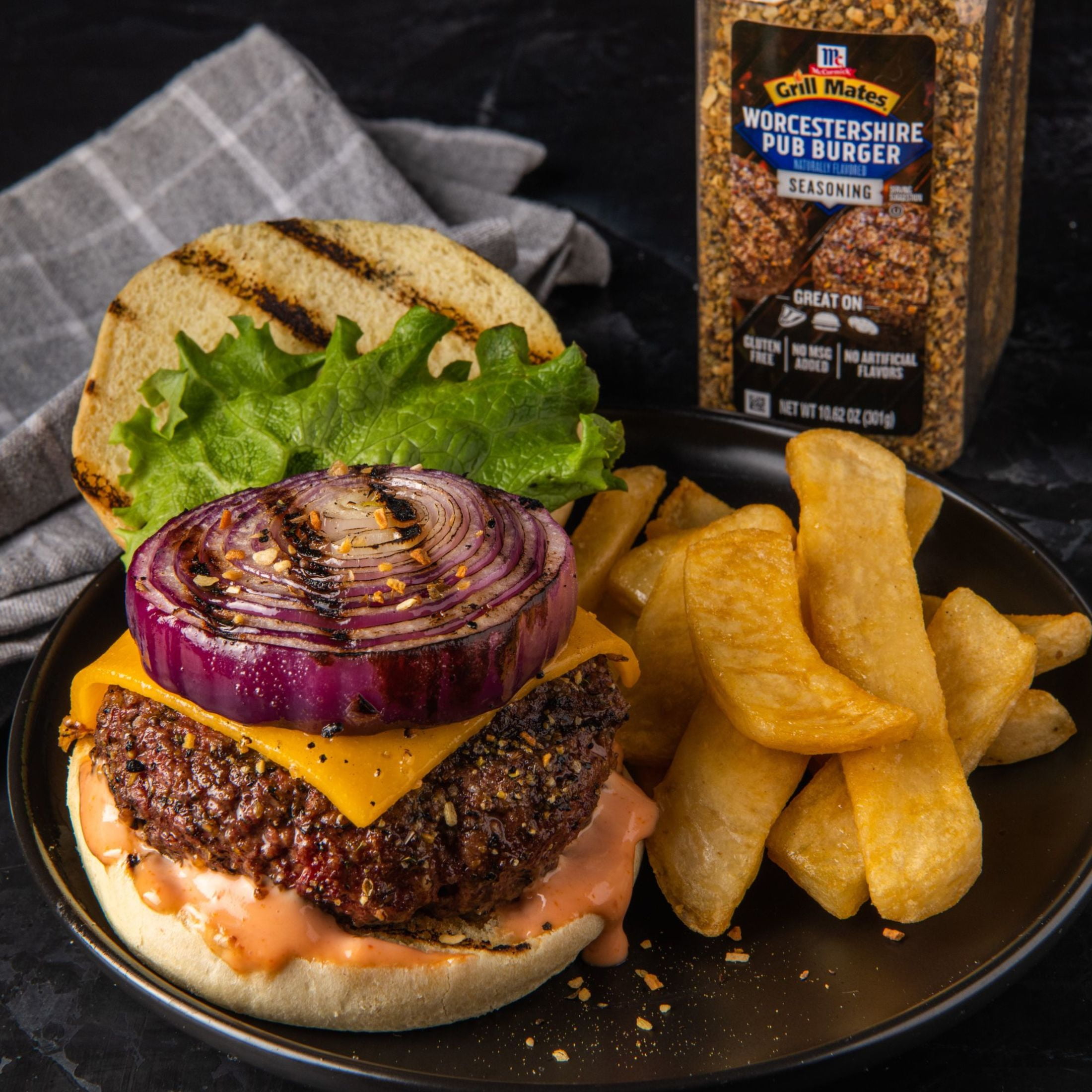 McCormick Grill Mates Kosher Worcestershire Pub Burger, 10.62 oz Bottle