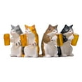 thumbnail image 3 of 4 Uds resina gato Animal modelo colección escultura artesanía escritorio decoración pastel Toppers para oficina fiesta cumpleaños regalo niños, 3 of 9