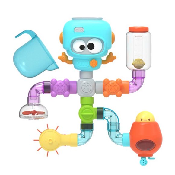 Bath Toys For 3 4 5 6 7 8 Year Olds, Assemble Water Pipe and Building Kit Time For Ages Tub Gifts Fun 5-8, Birthday Bath