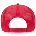 thumbnail image 2 of OTTO 6 Panel Low Profile Contrast Vertical Mesh Back Cap - Blk/Blk/Red, 2 of 2