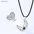 thumbnail image 4 of Collar De Proyección De Sol Y Luna yeisuny Te Amo En 100 Idiomas Magnético Forma De Corazón Pareja Recorte, 4 of 4