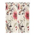 thumbnail image 2 of nqOlkjepod Outdoor Curtains for Patio Waterproof, Pink Spring Floral Outdoor Privacy Panels Grommet, Retro Summer Flower Farmhouse Blackout Outside Curtains for Porch/Cabana 54"x84", 2 Panels, 2 of 8
