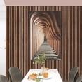 thumbnail image 2 of 3D Wood Wall Panels | Acoustic Panels for Interior Wall Décor on Felt Back Board | Decorative Slat Panels for Wall and Ceilings | Oxide Brown - 8 x 1 ft. x 2 Pack, 2 of 5
