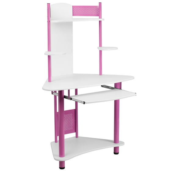 Pink White Computer Desk Com