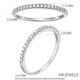thumbnail image 4 of Vir Jewels 1/10 CTTW Mircopave Petite Diamond Wedding Band 10K White Gold Round Size 5.5 Female Adult, 4 of 6