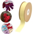 thumbnail image 1 of Cinta de terciopelo Cinta decorativa Cintas flocadas DIY con carrete Cinta de floristería para envolver regalos Costura Fabricación de moños de Beige, 1 of 8