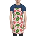 thumbnail image 4 of Cauagu Watermelon Aprons with Pockets,Waterproof Apron for Women,Kitchen Cooking Apron Adjustable Bib Aprons Chef Apron for Cooking,Drawing,Crafting, 4 of 8