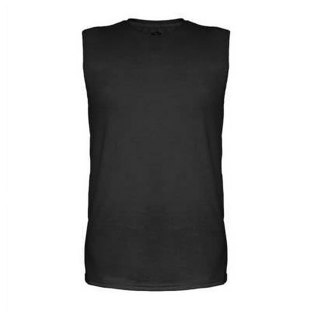 Playera Fruit Of The Loom para Hombre, sin Mangas Negro Talla EG