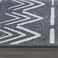 thumbnail image 3 of World Rug Gallery Contemporary Geometric Bohemian Machine Washable 3'3"x5' Dark Gray Area Rug, 3 of 9