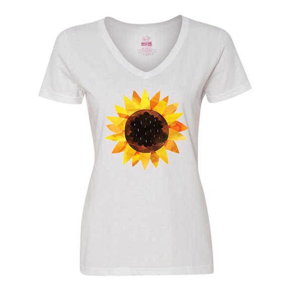 Inktastic Summer Sunflower Women's V-Neck T-Shirt