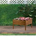 thumbnail image 5 of Good Ideas Garden Wizard Sturdy Design 3'x3' Eucalyptus Wood Outdoor Raised Garden Bed - Red, 5 of 5