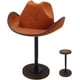thumbnail image 1 of Exhibidor rústico para sombreros, soporte vintage de madera para sombreros, estante de mesa para cascos, organizador para sombreros de vaquero y gorras, 1 of 5