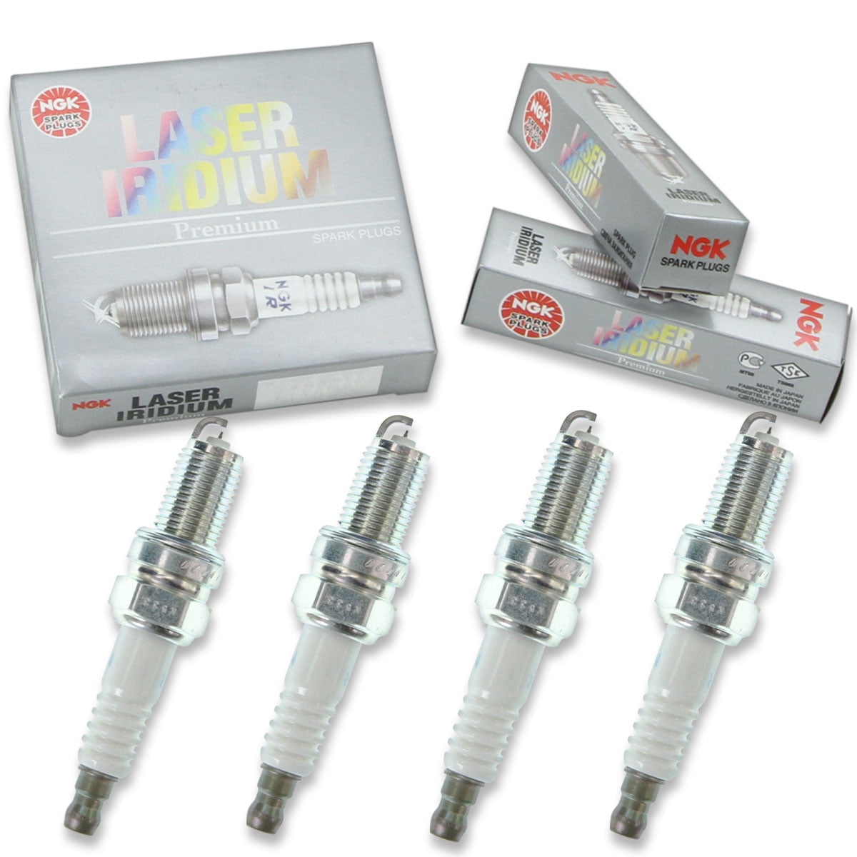 4 pc NGK 93618 Laser Iridium Spark Plugs for 68070507AC SP070507AC SPSP070507AC Ignition Wire Secondary Fits select: 2012-2019 FIAT 500, 2013-2016 DODGE DART