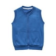 thumbnail image 2 of Boys GirCotton Jacket Ligntweight Plain Vest Full Zipper Sleeveless, 2 of 5