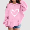 thumbnail image 2 of kpoplk Girl's Boy's Hoodie Long Sleeve Soft Sweatshirt Graphic Hoody Kids Cute Pullovers Top Clothes for Girls Sweatshirts for Girls 4-5 Years,Pink, 2 of 4