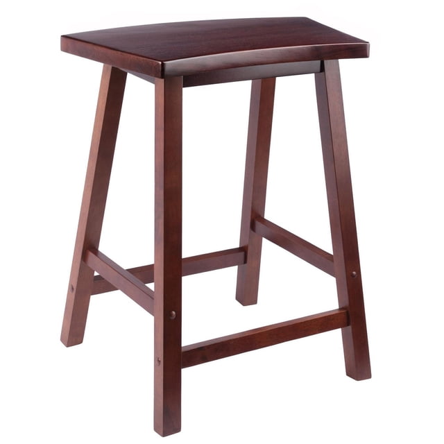 Winsome Katashi 24" Fan Shape Counter Stool in Walnut Finish