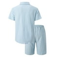 thumbnail image 4 of RMGVDSD Mens Short Sets 2 Piece Outfits Fashion Casual Summer Mens Shirts Loose Fit Short Sleeved Shorts Set Comfortable Breathable Beach Outfit Stylish Mens Outfits Set, 4 of 9