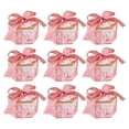 thumbnail image 4 of Caja de dulces de boda Hexagonal innovadora, caja de dulces pequeña y segura portátil para cumpleaños, Navidad, cinta dorada roja, 50 Uds., 4 of 8