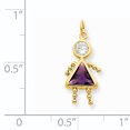 thumbnail image 2 of 14K Yellow Gold February Girl Birthstone Charm, 2 of 2