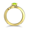 thumbnail image 4 of Diamond-Capitals 2.50 Carat Beautiful Round Cut Peridot & Blue Sapphire Gemstone Proposal Ring for Ladies Solid 18K Yellow Gold Size 7.5, 4 of 8