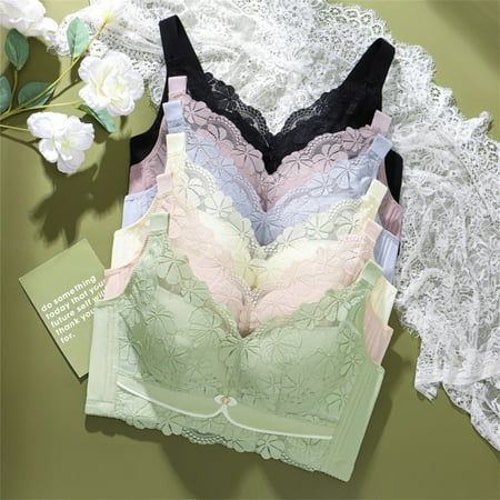 Itsame 1PC Bras for Women s Full Support Everyday Casual Bra Set Tie Back Comfortable Breathable Wireless Comfort Bralette Beige Size 44