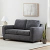 Gap Home Upholstered Square Arm Loveseat, Charcoal