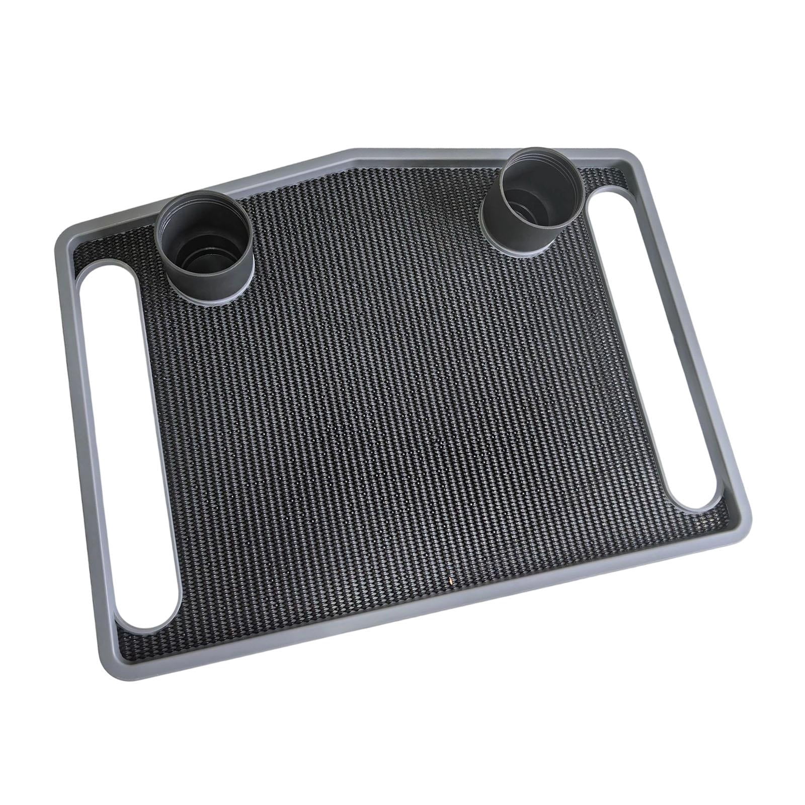 Dualoai Walkers Tray Craft Replacement Portable Food Tray for Meals Nursing Everyday with Cup Holder