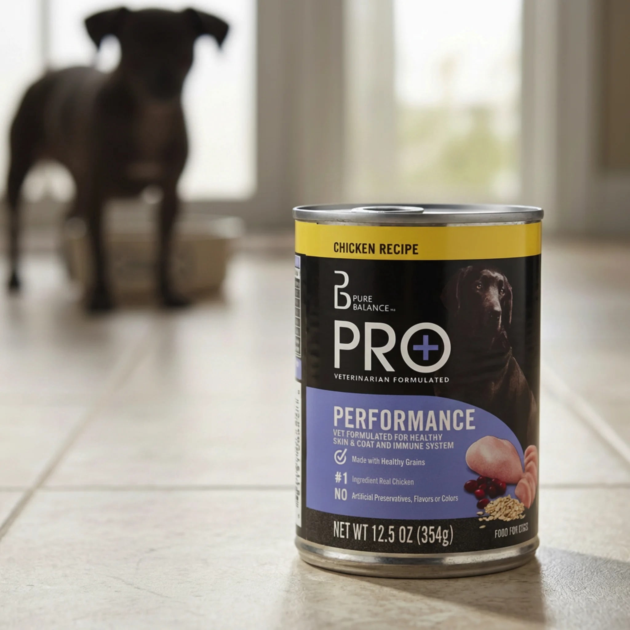 Pure Balance Pro+ Chicken Recipe Wet Dog Food for Performance, 12.5 oz Cans, 6 Pack