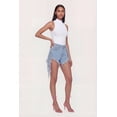 thumbnail image 2 of Women's Fringe Hem and Side Denim Shorts, 2 of 4