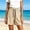Khaki, variant on JUSLIO Shorts Women,Lightweight Casual High Waist 5" Mid-Length Shorts,Summer ,Black,Size L