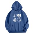 thumbnail image 2 of Hoodies Woman Clearance, Women's Hoodies Heart Print Loose Casual Long Sleeve Sweatshirt Tops, 2 of 4
