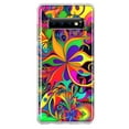 thumbnail image 1 of MUNDAZE Samsung Galaxy S10 Plus Shockproof Clear Hybrid Protective Phone Case Neon Psychedelic Hippie Wild Flowers Cover, 1 of 5
