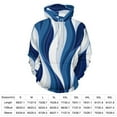 thumbnail image 2 of Dark Blue Wavy Abstract Lines Men's Women Vintage 3D Hooded Sweatshirt - All-Season Loose Fit Streetwear, 2 of 6