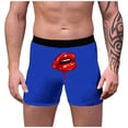 thumbnail image 3 of Xmyrz Valentine's Day Mens Underwear Boxer Briefs Trendy 3D Lip Print Breathable Personality Suitable Relaxed Underpants, 3 of 5