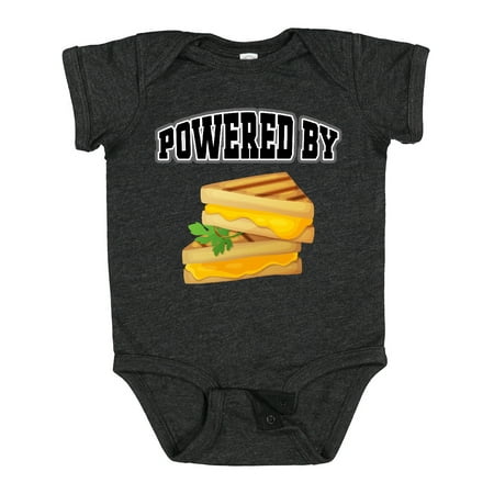 

Inktastic Powered by Grilled Cheese Sandwich Gift Baby Boy or Baby Girl Bodysuit