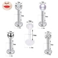 thumbnail image 6 of SmartBy 14Pcs Unisex Stainless Steel Anti-Allergic Lip Nose Nail Ear Stud Piercing Kit, 6 of 6