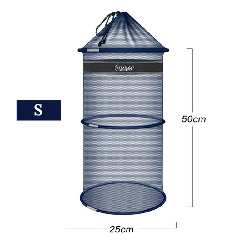 Portable Fishing Bucket Multi-purpose Quick Dry Anti-jump Mesh
