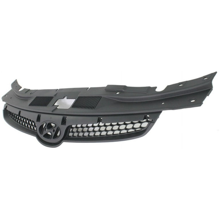 Grille Compatible with Hyundai Elantra 2009-2012 Painted-Black