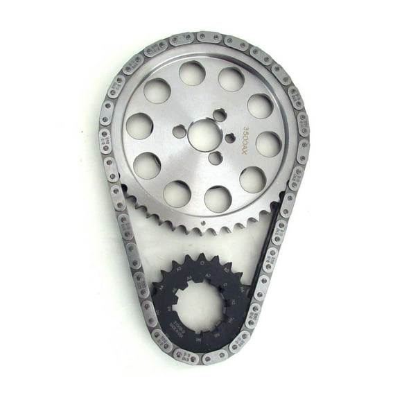 COMP Cams Timing Gear Set 7100 Chain Driven; Double Roller; /- 8 Degree Adjustable; 9 Keyway Crankshaft Gear; Steel Billet Gears; With Torrington Roller Thrust Bearing; Without Factory Roller Cam
