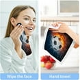 thumbnail image 6 of GZHJMY Soccer Pattern Wash Cloths 2 Pack - 12 x 12 Inch Super Super Soft Washcloths for Your Face and Body - 100% Cotton Absorbent Baby Face Towel, 6 of 7