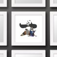 thumbnail image 4 of Gallery Pops Kung Fu Panda 4 - Po & Zhen Group Art Wall Art, White Framed Version, 12" x 12", 4 of 5