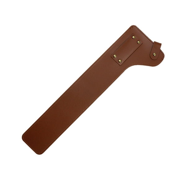 Wosthever Estuche de almacenamiento de pinzas para carbón de cuero PU, solución ligera y portátil, estuche de almacenamiento con clip para Kits de desorden para acampar marrón