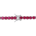 thumbnail image 3 of Everly Women's 14 1/2ct TGW Created Ruby Sterling Silver Tennis Bracelet, 3 of 9