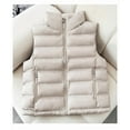 thumbnail image 2 of SuTry Womens Vests Casual Solid Color Sleeveless Jacket Fall Winter Lightweight Zipper Pockets Outerwear Vests for Women(White#1,L), 2 of 4