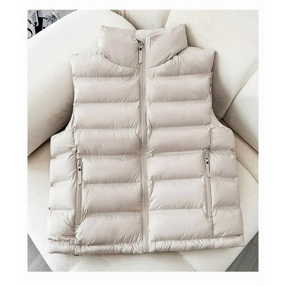 Ailaofu Women's Lightweight Quilted Puffer Vest Sleeveless Button Padded Gilet