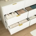 thumbnail image 6 of S-HOME 6-Drawer Dresser in White Finish, Large Storage Cabinet for Bedroom, Living Room, Hallway and Entryway, 6 of 13