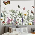 thumbnail image 2 of Chilfamy  Leaf Butterfly Tapestry Wall Hanging, Sage Green Leaves and Flowers with Butterflies Wall Hanging Tapestry Spring Plant Tapestry for Bedroom Living Room Wall Decor 40x30inch, 2 of 6