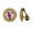 Pink, variant on 1928 Jewelry Women's Flower Decal Stone Round Clip On Earrings