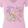 thumbnail image 4 of Inktastic Candy Cane Party Women's V-Neck T-Shirt, 4 of 5